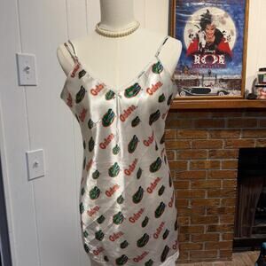 University of Florida UF Gators silk slip dress with lace detail size large